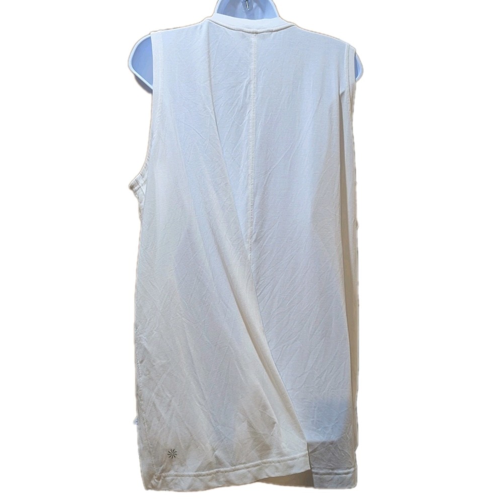 Athleta Inspire Tank Top Oversized Relaxed Fit Workout Shirt Ivory Size 1X - Picture 6 of 9